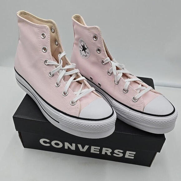 Size 10 - Converse Chuck Taylor All Star Lift Platform High Decade Pink W - Picture 3 of 9